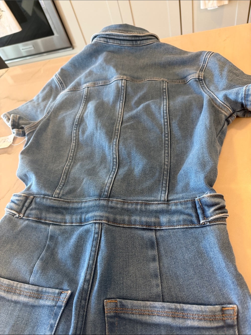 ✈️Good American Light Blue Denim Jumpsuit Romper - Picture 9 of 10